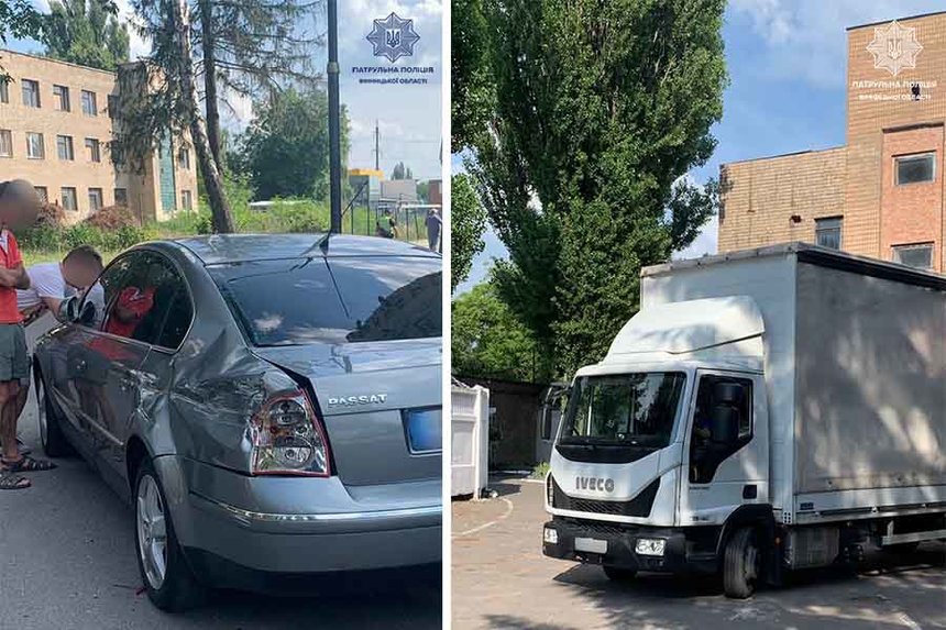 Новини Вінниці / Нетверезий водій вантажівки у Вінниці вихав у припарковану автівку та зник з місця ДТП