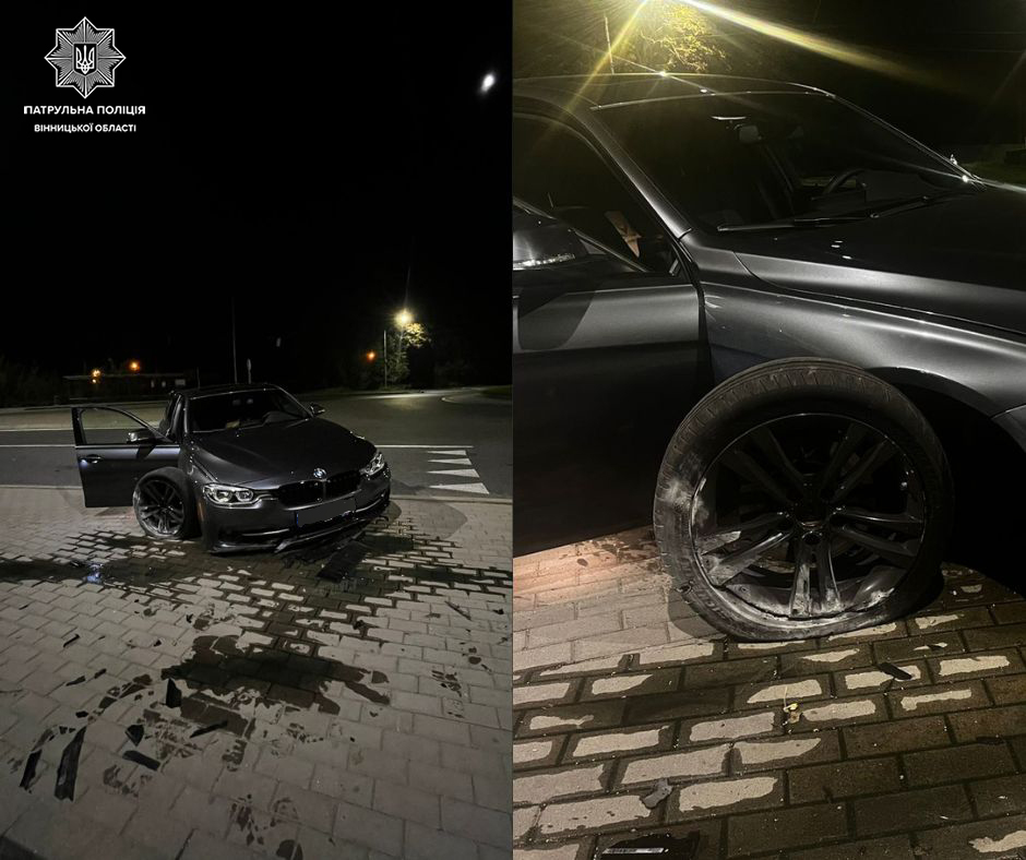 У Вінниці на круговому перехресті водій напідпитку заїхав на острівець безпеки / Новости Винницы и области / Інформаційний портал На Париже Новини Вінниці / У Вінниці на круговому перехресті водій напідпитку заїхав на острівець безпеки