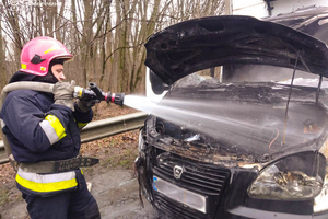 Новини Вінниці / У Вінниці на об’їзній загорілась автівка посеред дороги