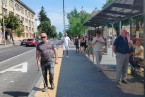 Новини Вінниці / У Вінниці ветеранів долучили до додаткового обстеження однієї з ділянок майбутнього безбар’єрного маршруту